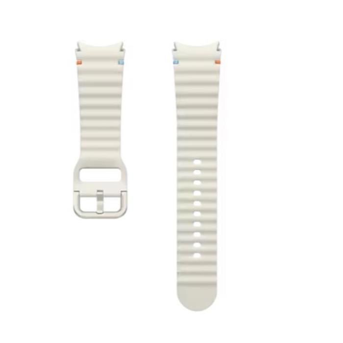 Samsung Bracelet de sport original Watch7 pour Galaxy Watch 4 / 5 / 6 / 7 20 mm / Crème Neuf - vue 6