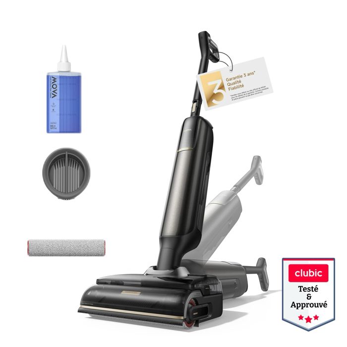 Aspirateur laveur sans fil - MOVA - M50 Ultra - Aspiration 22000Pa - Autonomie 45 min - Nettoyage 3 côtés - Mova