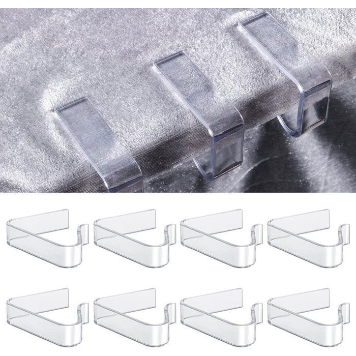Lot De 12 Pinces à Nappe Transparentes Pour Nappe De Pique-Nique - Pinces Coupe-Vent Pour