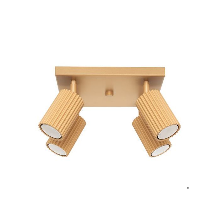 Plafonnier Aluminium Doré GU10 4 Karbon