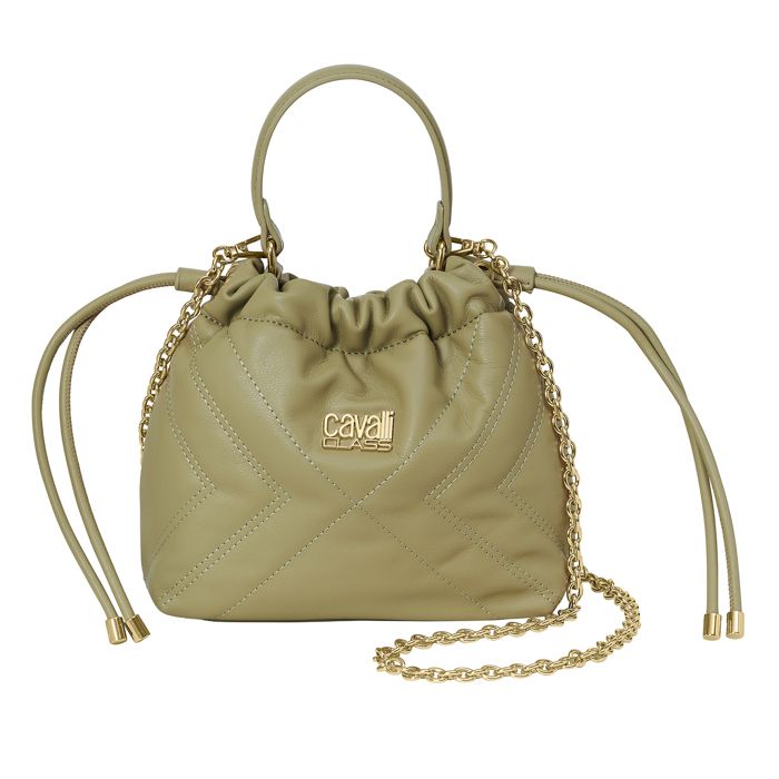 Sac seau pour femme avec bandoulière chaîne CCHB0203-Olive verte