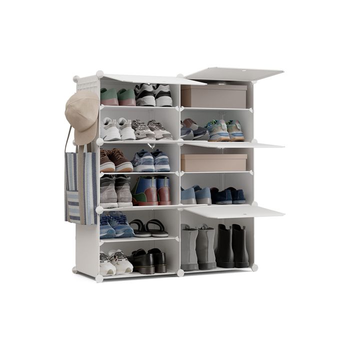 Range-chaussures Modulaire Cube C6 Blanc