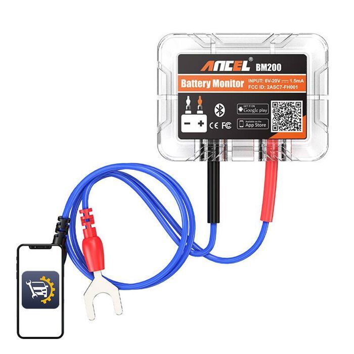 Outil de diagnostic Ancel - BM200 - Testeur de batterie Bluetooth 6-20V DC