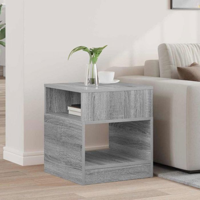 Table dappoint - VIDAXL - Gris Sonoma - Bois dingénierie - 405 x 40 x 45 cm - Carré