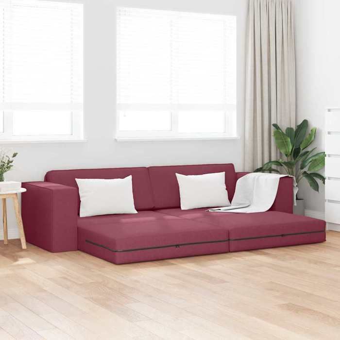 NEW 2026 Canapé moderne - Design ergonomique - pour salon --Lit 200cm Bordeaux tissu L2827
