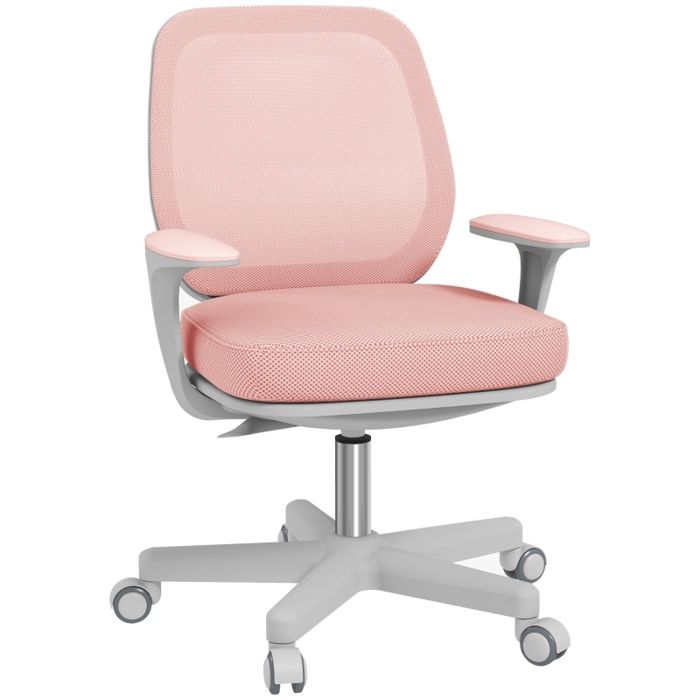 Chaise de bureau - BLOSSOM - 55 x 48 x 82 5-94 5 cm - Réglable en hauteur - Dossier en maille respirante - Rose Chaise de bureau - BLOSSOM - 55 x 48 x 82 5-94 5 cm - Réglable en hauteur - Dossier en maille respirante - Rose