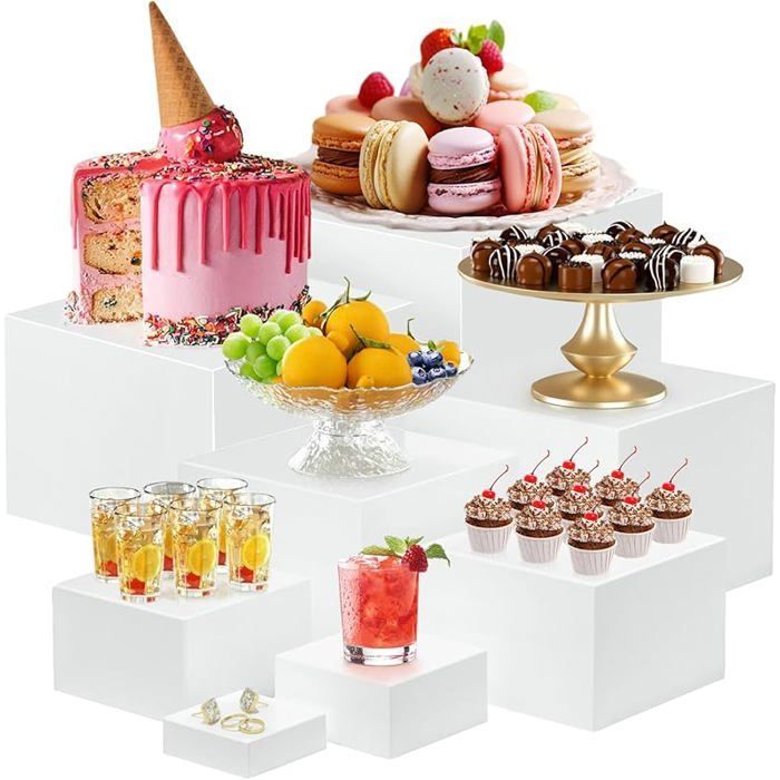 Presentoir a Gateau Lot de 8 Presentoir Aperitif Buffet Cube