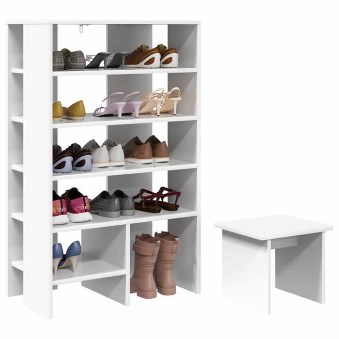 (SOLDES Février)Cabinet à chaussures MODERNE - pour maisoncouloir et salon - avec étagère 2 pcs Blanc Bois dingénierie 2_9635166 (SOLDES Février)Cabinet à chaussures MODERNE - pour maisoncouloir et salon - avec étagère 2 pcs Blanc Bois dingénierie 2_9635166
