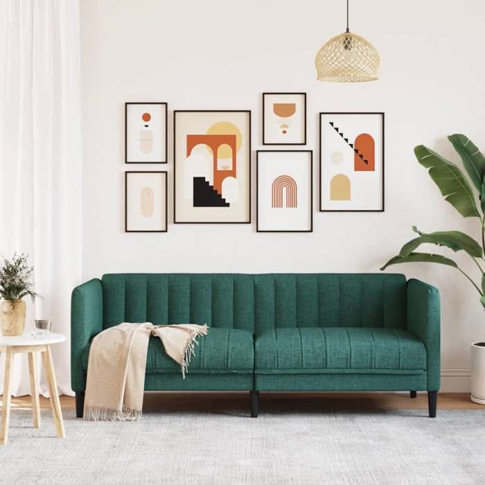 Vert SOFA - PHSH - Canapé 2 places - contemporain - vert foncé tissu - C1905
