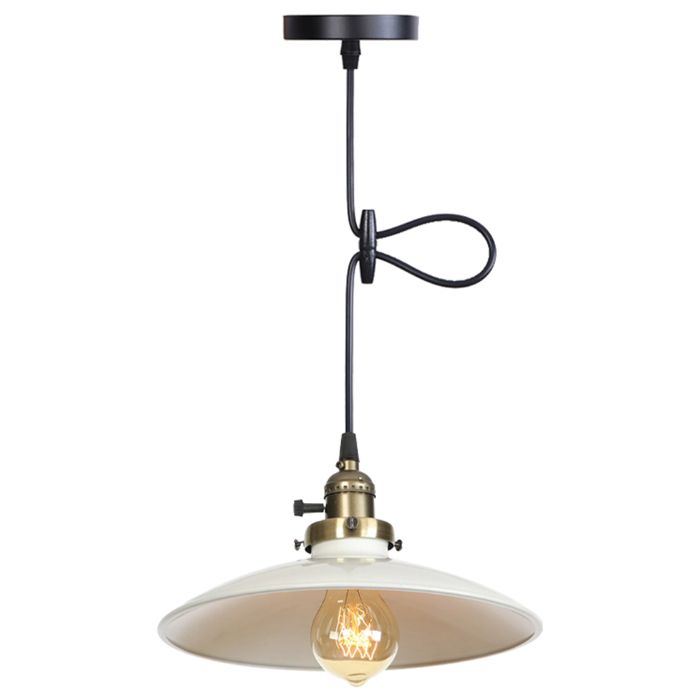 Suspension luminaire - SMOTOP - Métal blanc - Ø25 cm - 1x E27 (60W max)