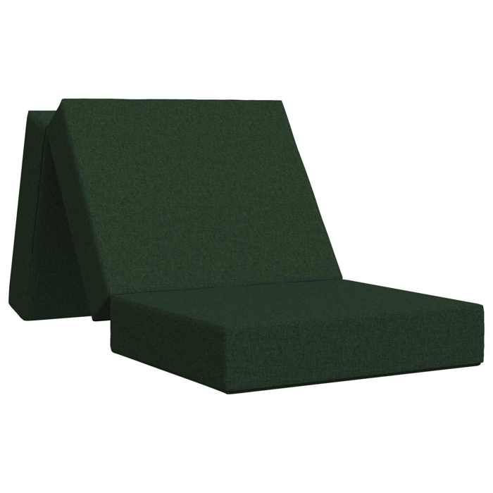 Banquette-lit - Canapé-lit pliable - vidaXL - tissu - vert foncé - 75 x 63 x 45 cm 1117674
