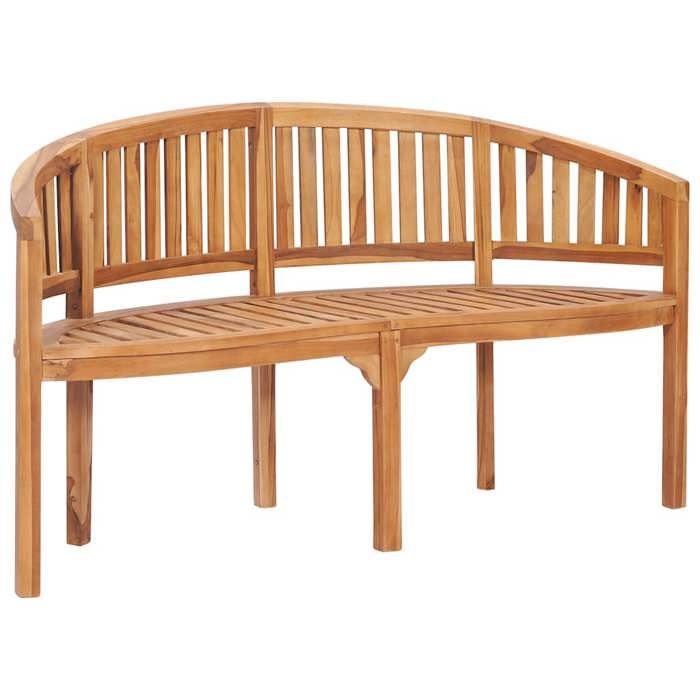 Banc/Canapé de jardin - vidaxl - Siège classique - en forme de banane - 151 cm Teck solide B585