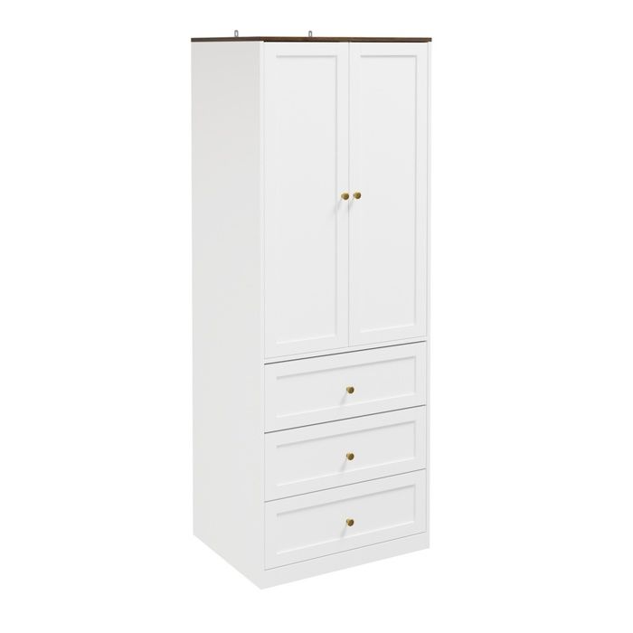 Armoire blanche à 2 portes - SoBuy - 3 tiroirs - Penderie - 70×55×187 cm - Capacité de charge 50 kg - Finition mélaminée Armoire blanche à 2 portes - SoBuy - 3 tiroirs - Penderie - 70×55×187 cm - Capacité de charge 50 kg - Finition mélaminée