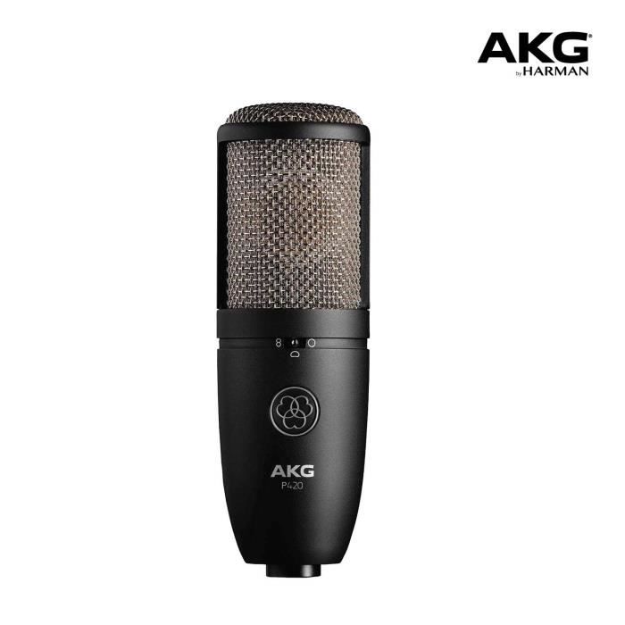AKG P420 Microphone d'enregistrement polyvalent haute performance à double capsule qualité studio grand diaphragme directivité cardioïde conception robuste et résistante - vue 5