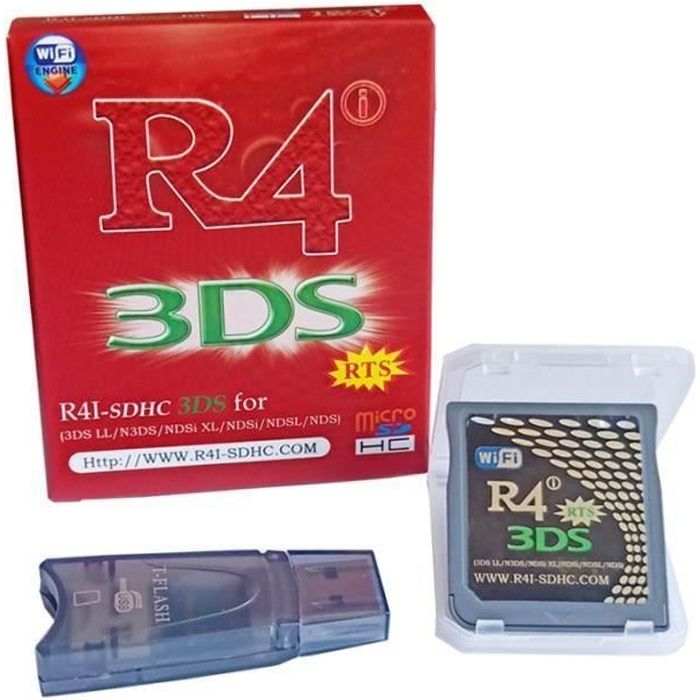 R4i 3DS RTS Carte Red rouge R4 3DS SDHC Linker pour 3DS 2DS DSi