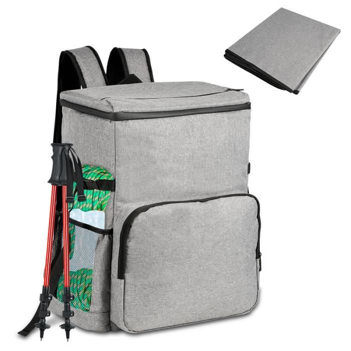 Sac Isotherme Brunelli 25L – Sac à Dos Glacière Pour Pique-nique Et Camping, Blanc