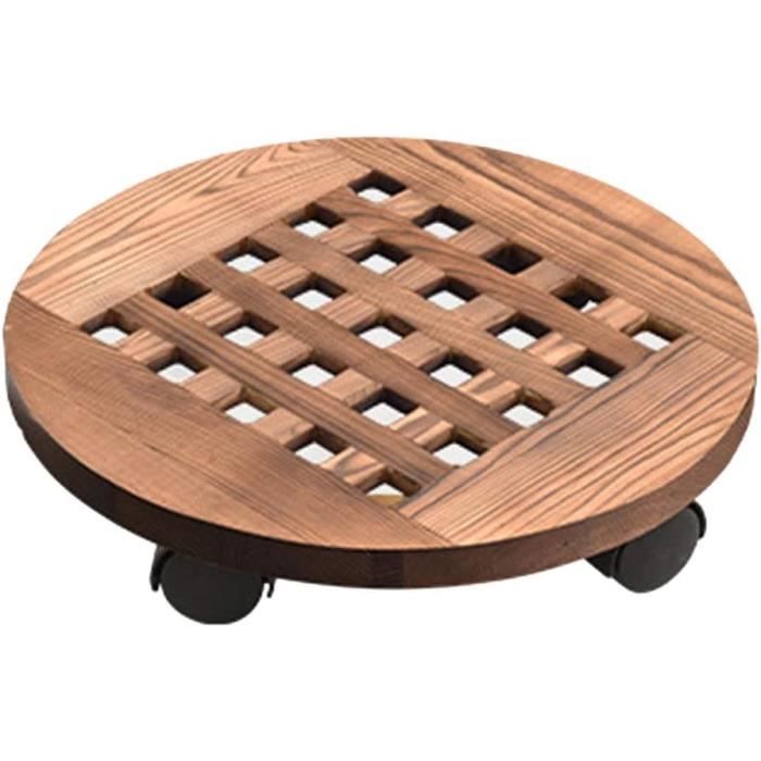 Support Rond Pour Plantes Avec Roulettes 40cm - Chariot Plateau Multifonction