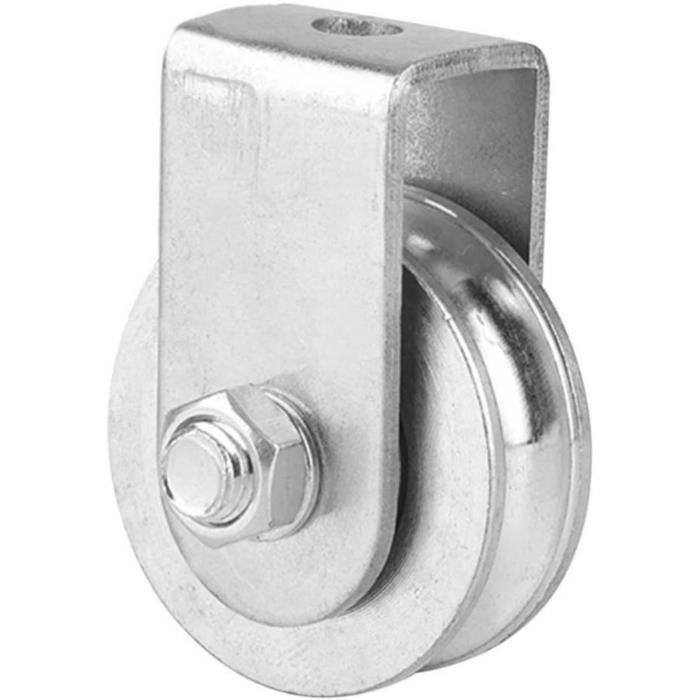 Roue De Poulie / Galet En Métal Haute Résistance - Diamètre 48 Mm Pour Système De Câble, Charge Lourde, Faible Usure