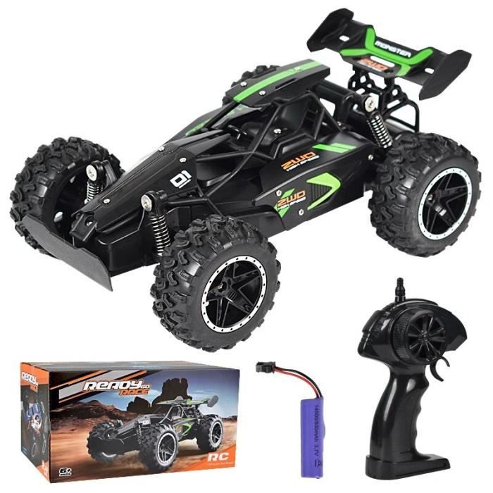 Voiture Télécommandée RC 1:18 Haute Vitesse - Voiture De Course électrique Avec Lumières, Jouet Pour Enfant