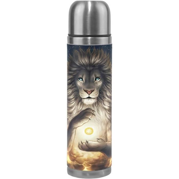 Bouteille D'eau Isolée 17oz, Inox, Bouchon Vis, Finition Bois, Sans BPA