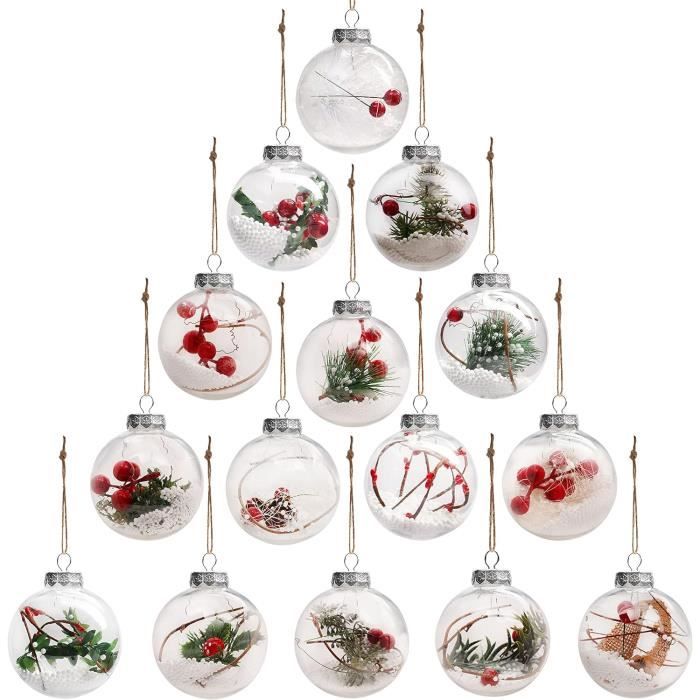 Lot De 15 Boules De Noël En Velours Rose - Décorations Suspendues 6cm Pour Sapin