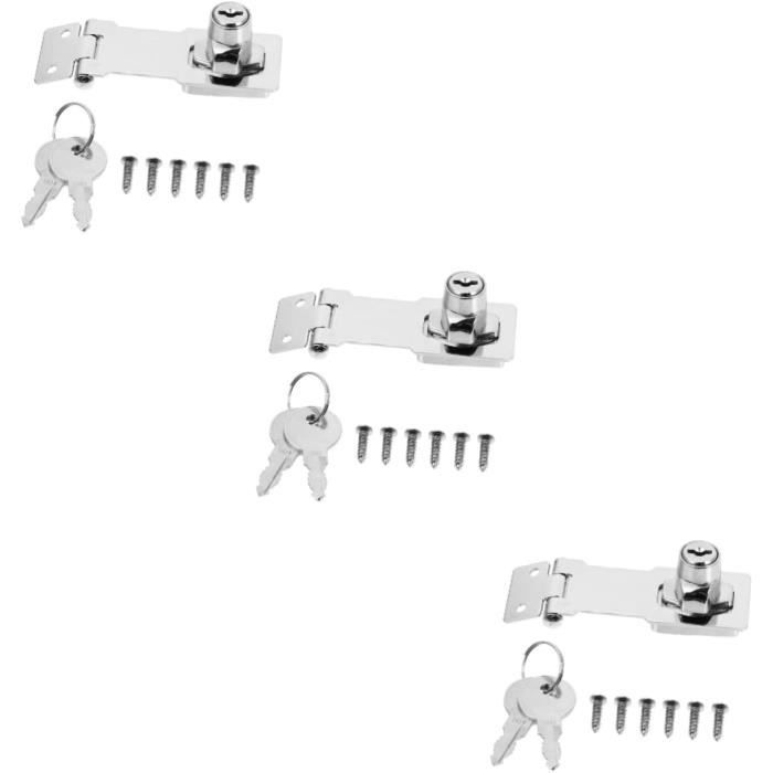 3 Pièces Loquet À Ressort Robuste Serrures De Porte Serrure De Sécurité Pour Porte Coulissante