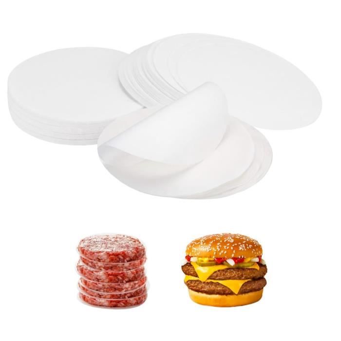 Disques Papier Burger 10 Cm - 500 Pièces Antiadhésives, Résistants à 230°C