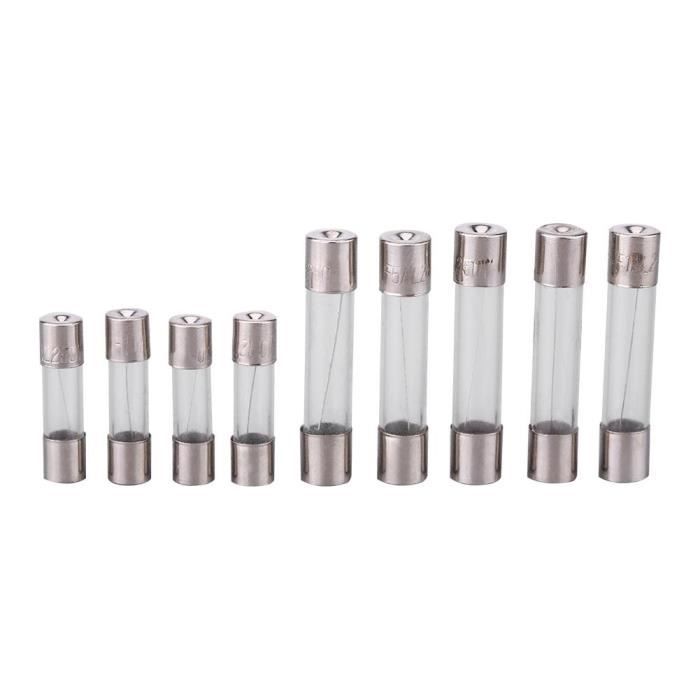 BOITE DE 10 FUSIBLES EN VERRE 15 AMPERES DIMENSION 6.3 x 27 MM AUTO MOTO SCOOTER VOITURE FUSIBLE