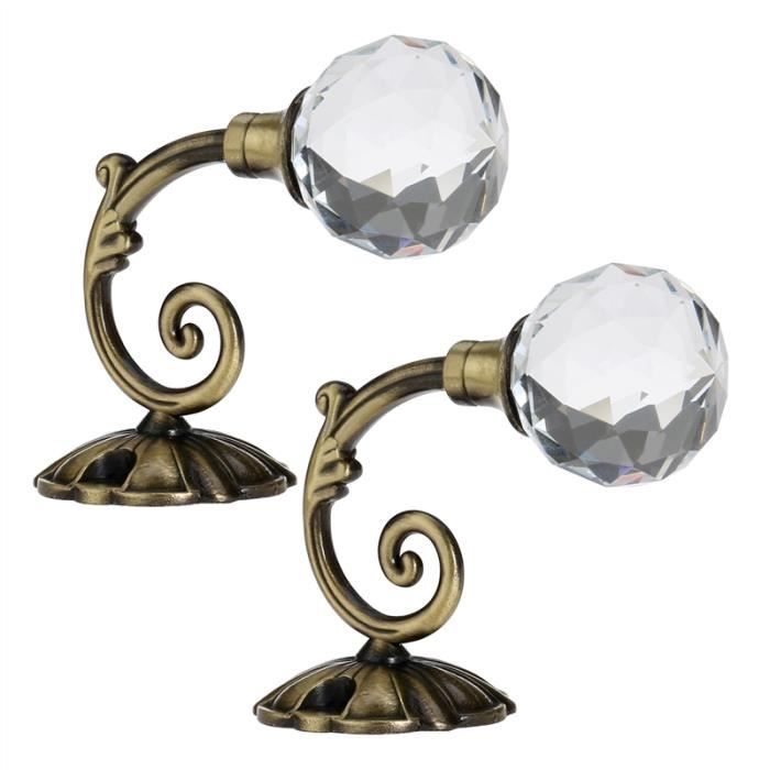 Winomo 2pcs Cristal Boule De Rideau Crochet De Fixation Murale Rideau En Metal Attache De Crochet Embrassant Cdiscount Puericulture Eveil Bebe