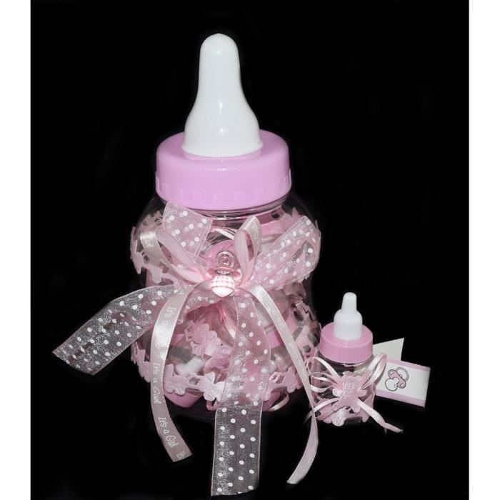 2 Petites Tirelires Biberons Dragees Confiseries Etiquettes Bapteme Fille Cdiscount Maison