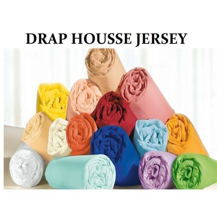 drap housse jersey 90x190 gris chiné