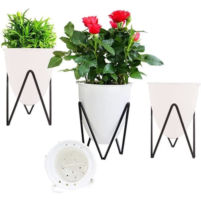 Support à Plante en métal3 pièces Cache-Pots de Fleurs avec  SupportsSupports de Plante Cache-PotPlantes Pot de Plantes pour I [360] -  Cdiscount Jardin