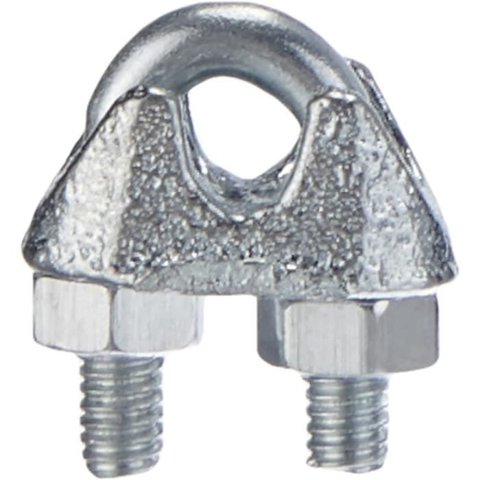 Lot De 100 Serre-câbles Forme étrier Zingués - Diamètre 6 Mm - Pour Corde, Fixation, Chantier - Marque Seilwerk STANKE