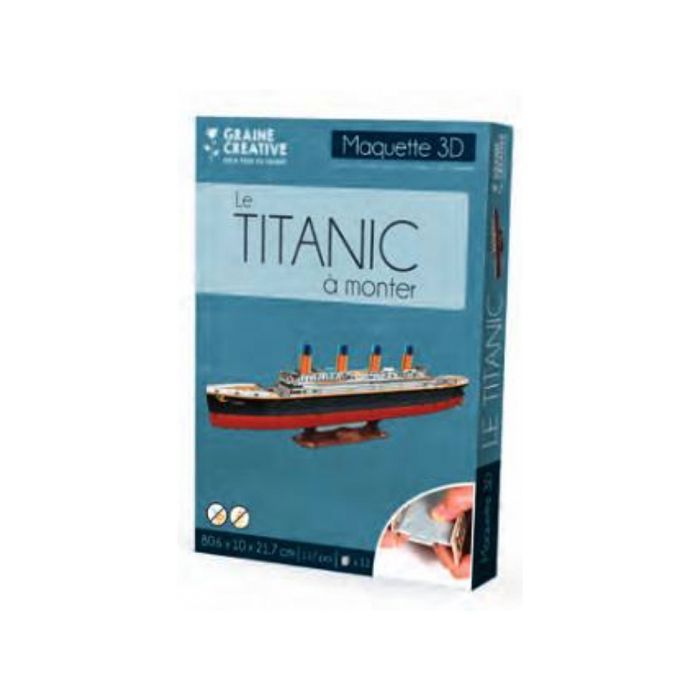 Puzzle maquette Titanic a assembler - GRAINE CREATIVE - Bleu - Carton - Dès 8 ans Puzzle maquette Titanic a assembler - GRAINE CREATIVE - Bleu - Carton - Dès 8 ans