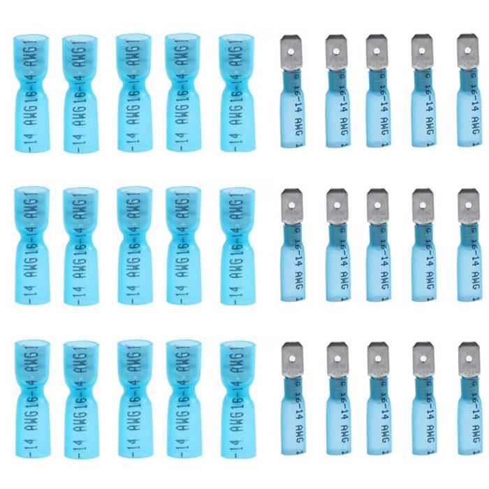 Haisstronica Lot De 200 Connecteurs à Cosse Thermorétractables Rouges