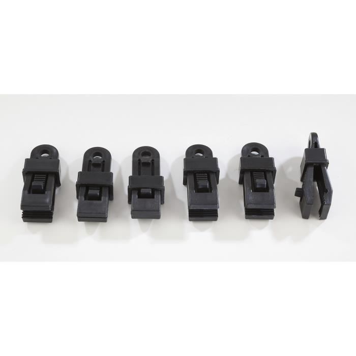 MultiBros Lot De 2 Pinces Anti-Frisage Pour Auvent Caravane - Clips Universels Bâche Tente UV, Sangles Incluses