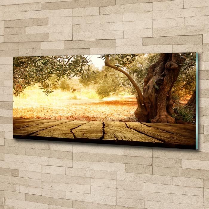 Cuisine Pomme Eau Image Photo décorative panoramique Tableau Impression sur verre de Tulup 125x50 cm