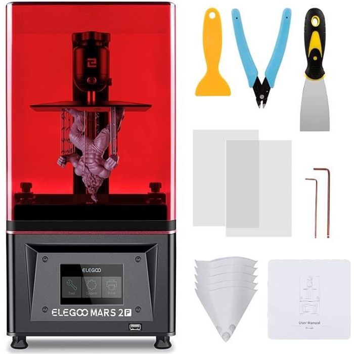 Mars 2 Pro Imprimante 3D, UV Resine 3D Printer avec Ecran LCD Monochrome 2K  Charbon Actif Intégré, Impression Rapide et Haute Pr,15 - Cdiscount  Informatique