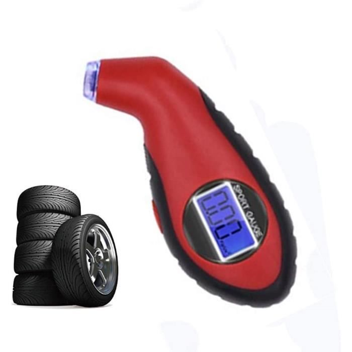 Manomètre Pression Pneus Flaconi - 0-100 PSI - Acier Inoxydable - Pour Voiture, Moto, SUV, Vélo