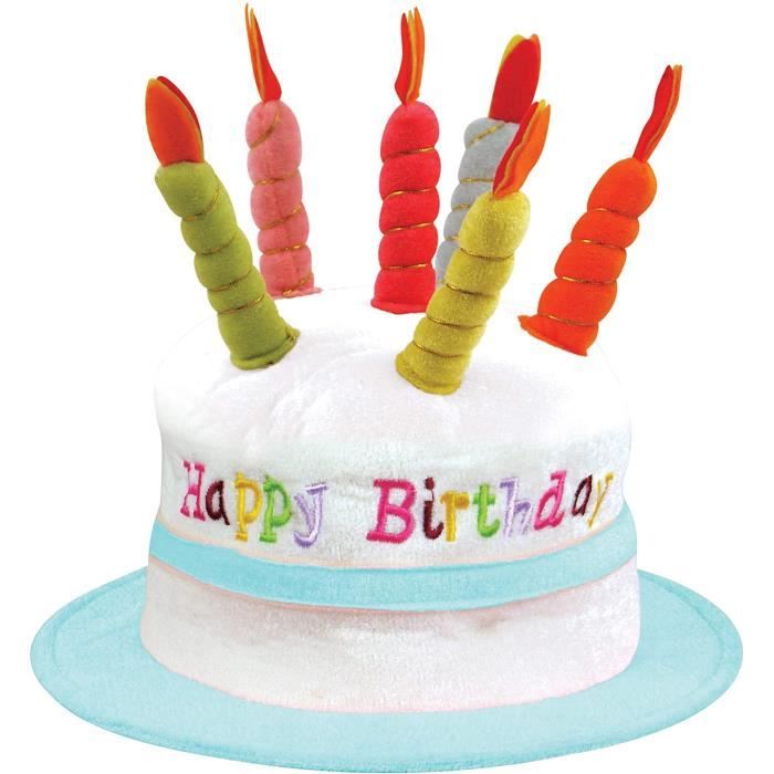 Chapeaux De Fete Chapeau Fantaisie En Forme De Gateau D Anniversaire Idee Cadeau Bleu Achat Vente Bougie Anniversaire Cdiscount