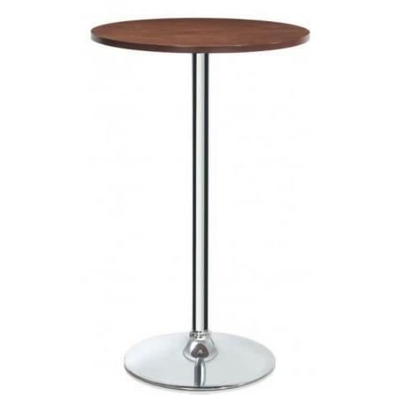 Table De Bar En Bois Et Metal Chrome