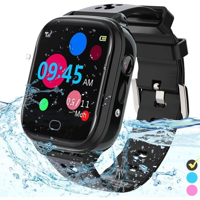 Enfants Montre Smart Watch Phone IP67 Smartwatch etanche Garcons Filles avec ecran Tactile 5 Jeux Camera Alarm SOS Call Mon A114 Cdiscount Telephonie
