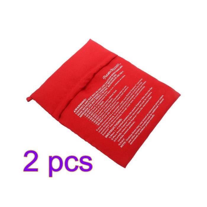 Papiers et feuilles de cuisson,Sac de pommes de terre au four à micro ondes,2 pièces,rouge,Pot lavable,outil de - Type 2pcs