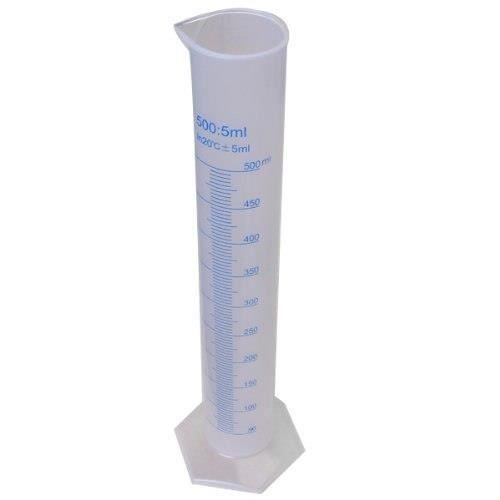 Vase Gradué Laboratoire Cylindre Gradué 500 Ml Transparent En TPX (Polyméthylpentène) - Neuf Pour Labo Ou Usage Pro Cylindre Gradué 500ml