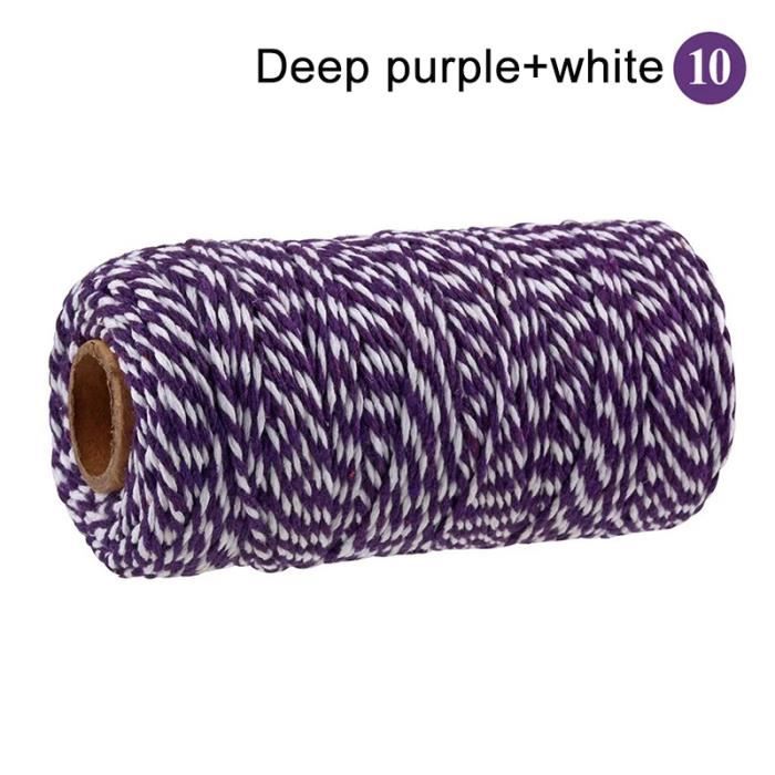 Rouleau Ficelle Coton 100 M X 2 Mm - Corde Dorée Beige Pour Emballage Cadeau, Décoration, Bricolage, Jardinage - 10
