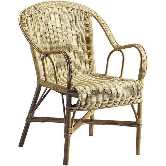 Fauteuil - Manau et Moelle de Rotin - Naturel - 60x60x81cm