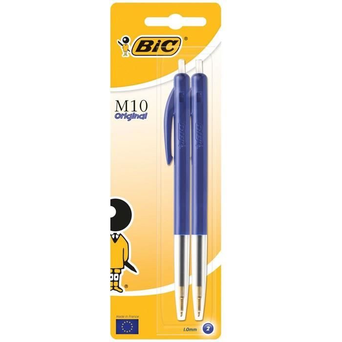 Stylo bille BIC M10 Medium bleu blister 4 pièces 4 Stuk bij Bonnet