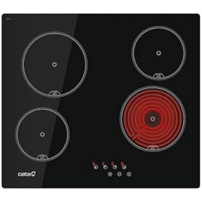 Plaque Vitroc ramique CATA TN 604 4 Zones De Cuisson 6 KW plaque-vitroc-ramique-cata-tn-604-4-zones-de-cuisson-6-kw