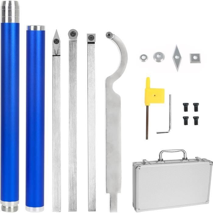 Oniissy Lot De 10 Outils De Tour En Carbure De Tungstène 6,35mm C6 - Kit Complet Pour Tournage Métal