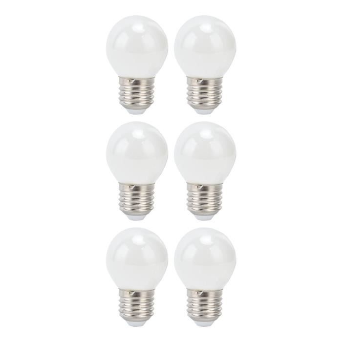 Pack De 6 Ampoules LED E27 G45 5W - Lumière Chaude 3000K - Éclairage Large 200° - Économie D'énergie